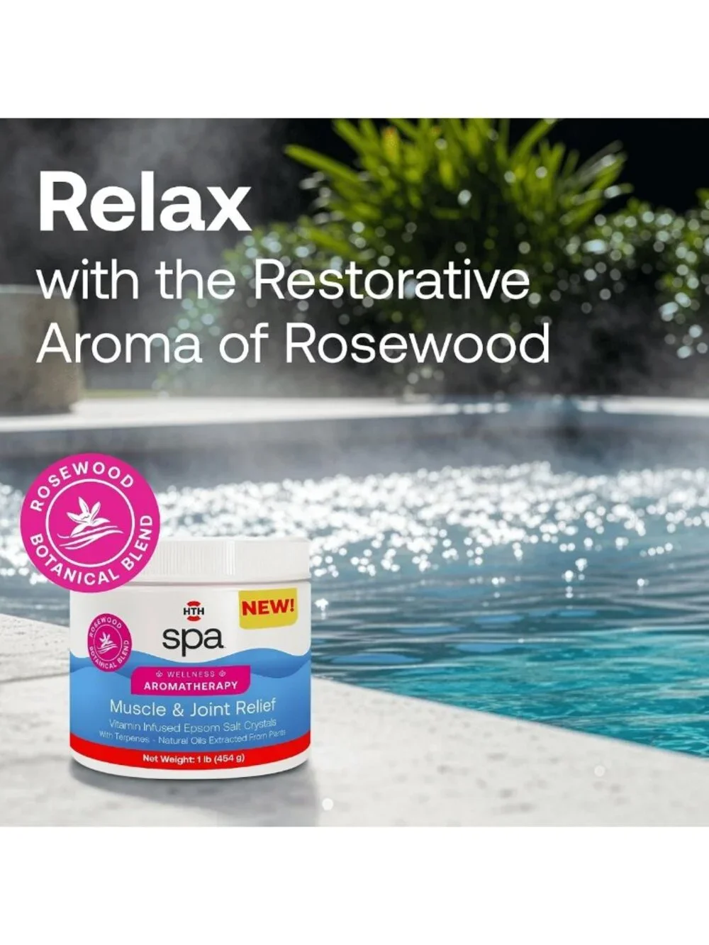 Aromatherapy Muscle & Joint Relief for Spas & Hot Tubs - 1lb Wellness Soak